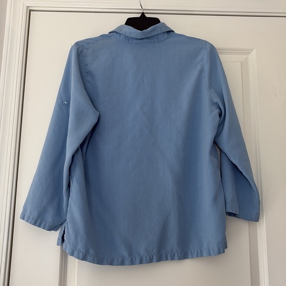 Talbots Women’s Blue Button-Down Blouse - Picture 5 of 5